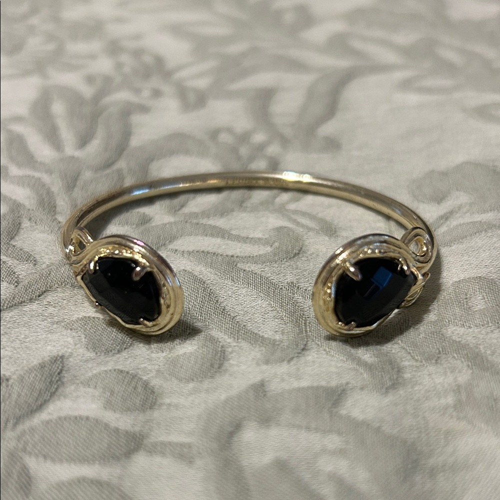 Kendra Scott Gold Bracelet with Black Stones
